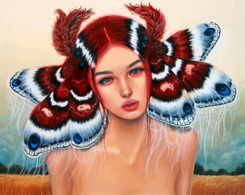 Butterfly Woman paint by numbers