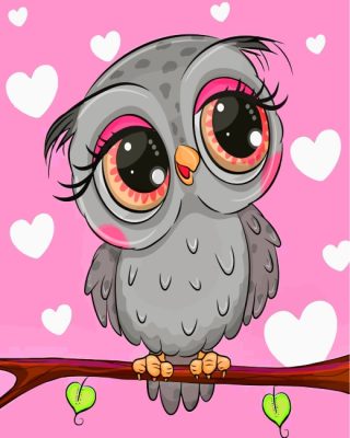 cute-grey-owl-paint-by-numbers