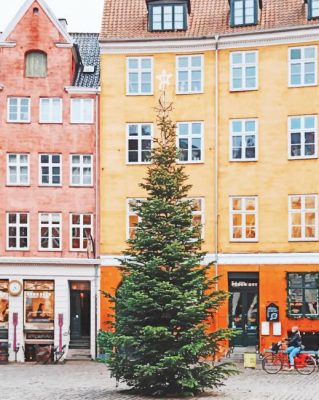 Copenhage-Grabrodretorv-Christmas-Tree-paint-by-number