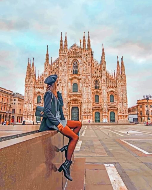 Girl-in-duomo-milano-paint-by-numbers