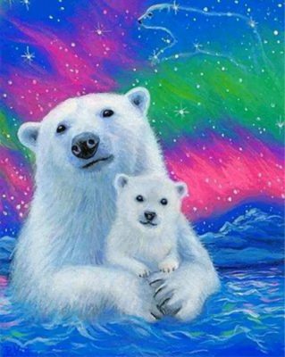 polar-bear-family-paint-by-number