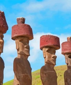 Easter Islands Anakena Paint By Numbers