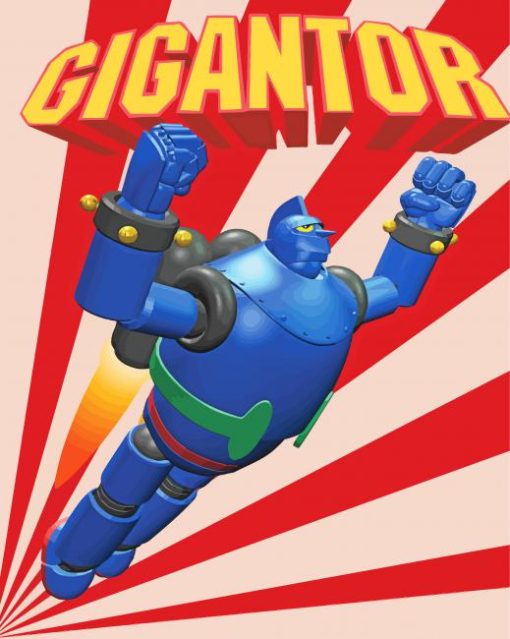 Gigantor Robot Animation Poster Paint By Numbers