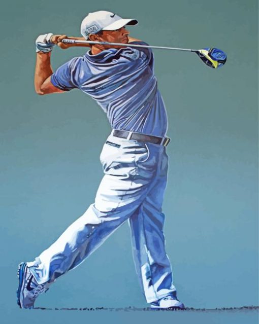 Golfer Rory McIlroy Art Paint By Numbers