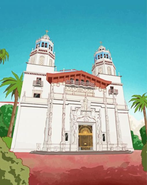 Hearst Castle Building Art Paint By Numbers