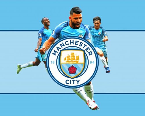 Manchester City Players And Logo Paint By Numbers