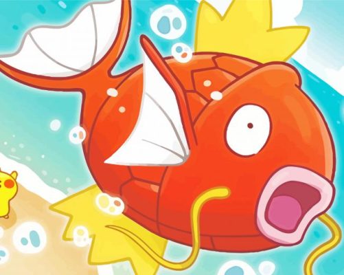 Pokemon Pikachu Magikarp Paint By Numbers