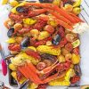 Tasty Crab Boil Plate Paint By Numbers