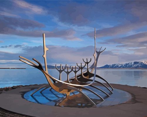 The Sun Voyager Sculpture Iceland Paint By Numbers