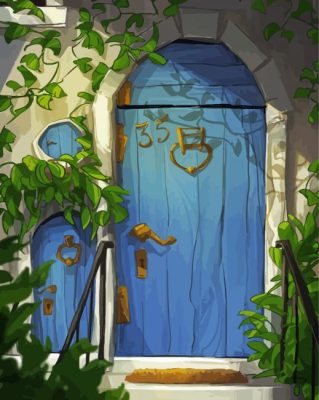 Wizards Cottage Door Paint By Numbers