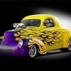 Yellow Purple Willys Coupe Paint By Number