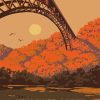 Aesthetic New River Gorge Poster Paint By Numbers