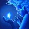 Blue Fantasy Mystical Girl Paint By Numbers