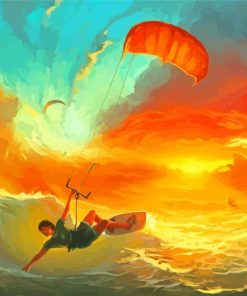 Kitesurfing Sport Art Paint By Numbers