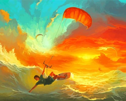 Kitesurfing Sport Art Paint By Numbers