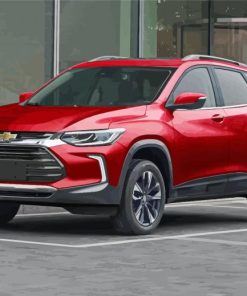 Red Chevrolet Tracker Car Paint By Numbers