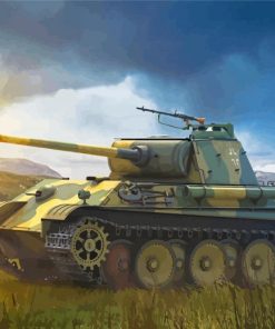 Tiger Tank War Art Paint By Numbers
