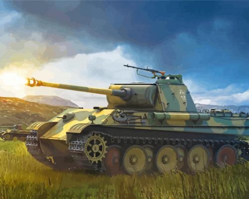 Tiger Tank War Art Paint By Numbers