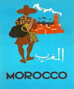 Vintage Morocco Poster Paint By Numbers