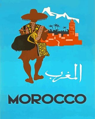 Vintage Morocco Poster Paint By Numbers