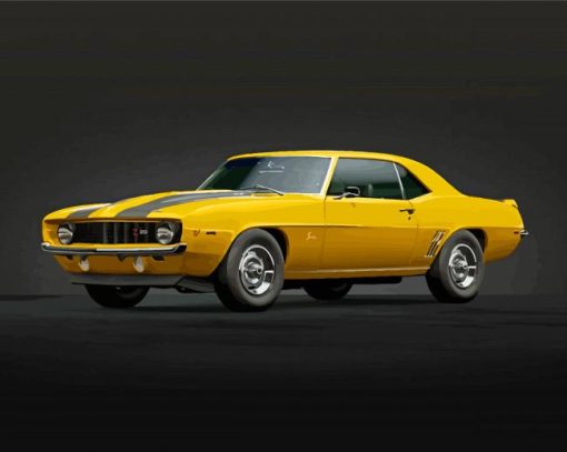 Yellow 69 Camaro Paint By Numbers