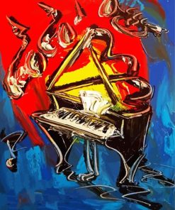 Abstract Jazz Piano And Saxophone Paint By Numbers