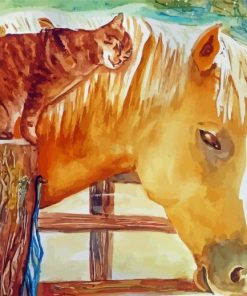 Abstract Horse And Cat Paint By Numbers
