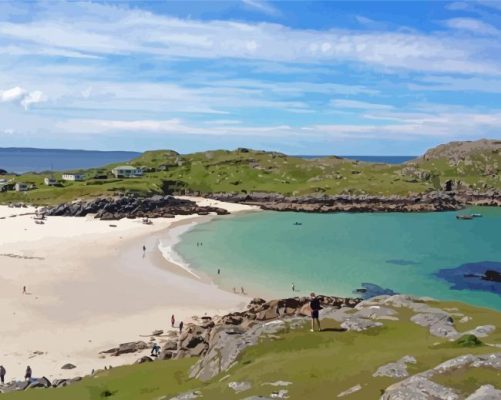 Achmelvich Bay Landscape Paint By Numbers