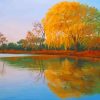 Autumn Willow Tree By River Paint By Numbers