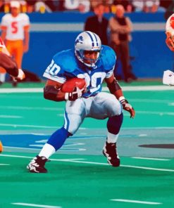 Barry Sanders In A Match Paint By Numbers