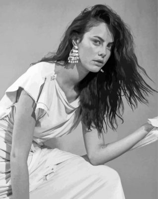 Black And White Kaya Scodelario Paint By Numbers