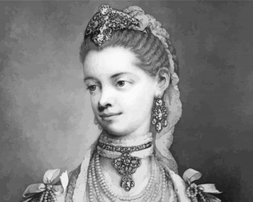 Black And White Queen Charlotte Paint By Numbers