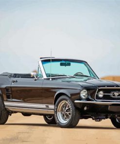 Black Classic 1967 Mustang Convertible Car Paint By Numbers