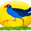 Blue Pukeko Bird Art Paint By Numbers