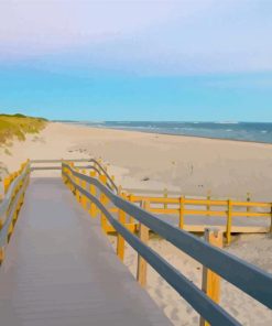 Boardwalk In Sandy Neck Beach Paint By Numbers