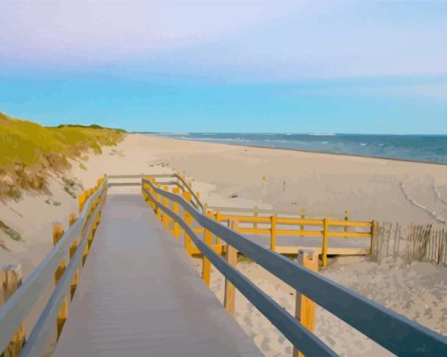 Boardwalk In Sandy Neck Beach Paint By Numbers