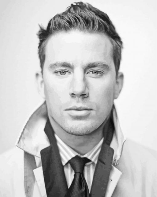 Classy Black And White Channing Tatum Paint By Numbers