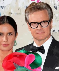 Colin Firth With His Wife Paint By Numbers