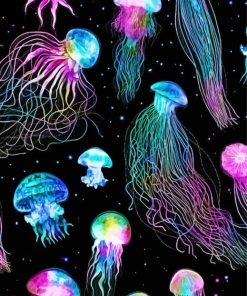 Colorful Galaxy Jellyfish Paint By Numbers