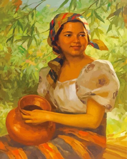 Dalagang Bukid By Fernando Amorsolo Paint By Numbers