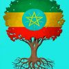 Ethiopia Tree Flag Paint By Numbers