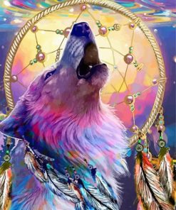 Fantasy Dream Catcher Wolf Paint By Numbers
