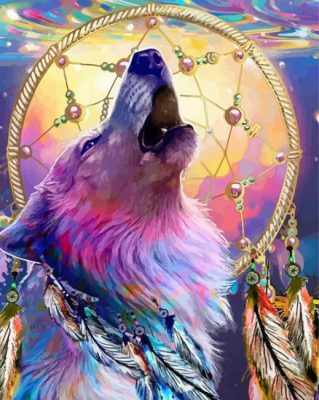 Fantasy Dream Catcher Wolf Paint By Numbers