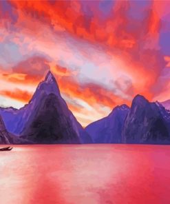 Fiordland At Sunset Paint By Number