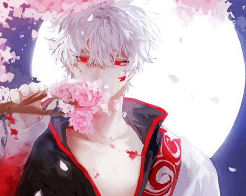 Gintama Character Gintoki Paint By Numbers