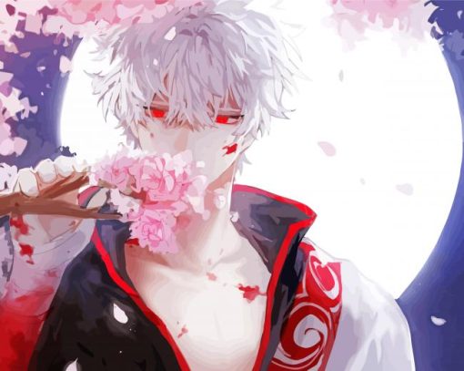 Gintama Character Gintoki Paint By Numbers