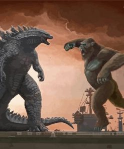 Godzilla Vs Kong Fight Paint By Numbers