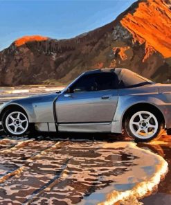 Honda S2000 At The Beach Paint By Numbers