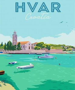 Hvar Croatia Poster Paint By Numbers