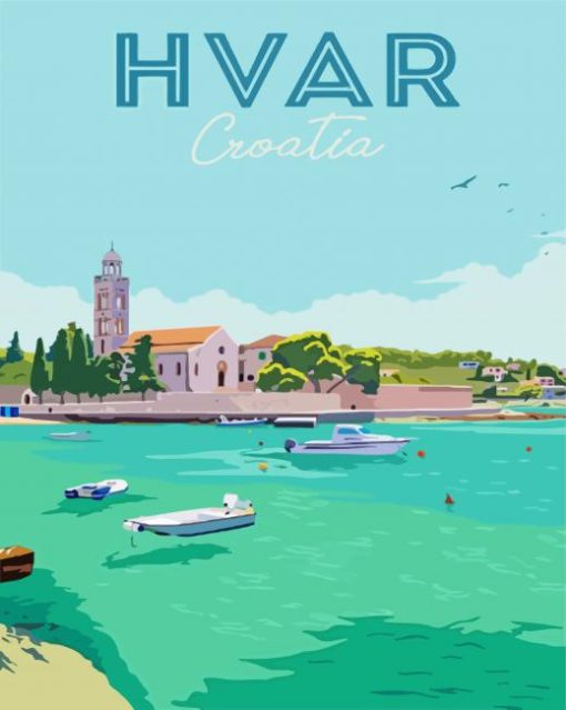 Hvar Croatia Poster Paint By Numbers